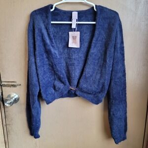 Savage x Fenty Intimates Fluff It Up PJ Crop Top Navy 3X‎ NWT